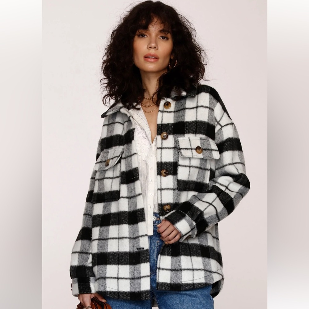 Heartloom Amalia Jacket- black and white plaid